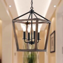 Đèn thả gỗ phong cách hoàng gia cổ điển trang trí sang trọng VTC-18