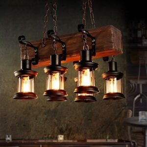 Đèn chùm gỗ RUSTIC trang trí nhà hàng, quán bar RTC-65