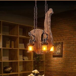 Đèn chùm gỗ RUSTIC trang trí nhà hàng, quán bar RTC-81