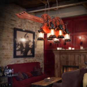 Đèn chùm gỗ RUSTIC trang trí nhà hàng, quán bar RTC-85