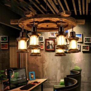 Đèn chùm gỗ RUSTIC trang trí nhà hàng, quán bar RTC-87/800