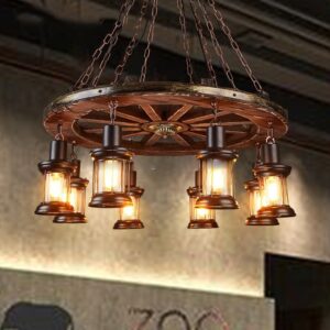 Đèn chùm gỗ RUSTIC trang trí nhà hàng, quán bar RTC-88
