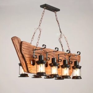 Đèn chùm gỗ RUSTIC trang trí nhà hàng, quán bar RTC-90/1200