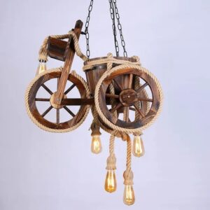 Đèn chùm gỗ RUSTIC trang trí nhà hàng, quán bar RTC-95