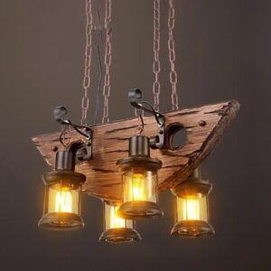 Đèn chùm gỗ RUSTIC trang trí nhà hàng, quán bar RTC-96