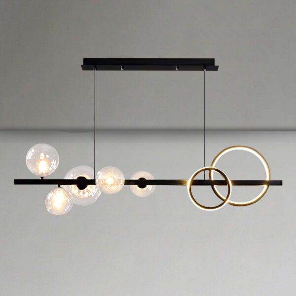 Đèn chùm ngang thuỷ tinh hiện đại decor nhà hàng, khách sạn TTK118