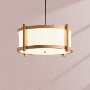 Đèn thả gỗ độc đáo khung tròn trang trí hiện đại DAT-39