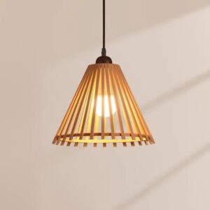 Đèn thả gỗ độc đáo hình chóp nón trang trí hiện đại DAT-41