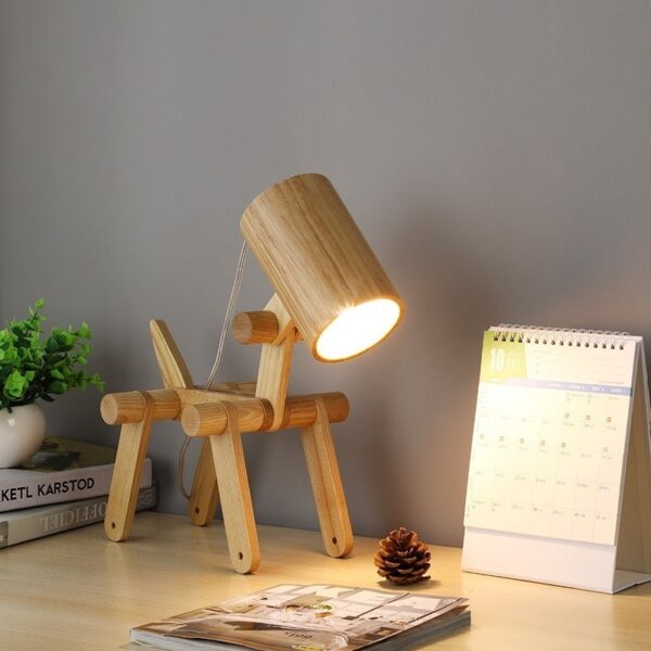 Đèn bàn gỗ siêu cấp dễ thương decor hiện đại BDV-04