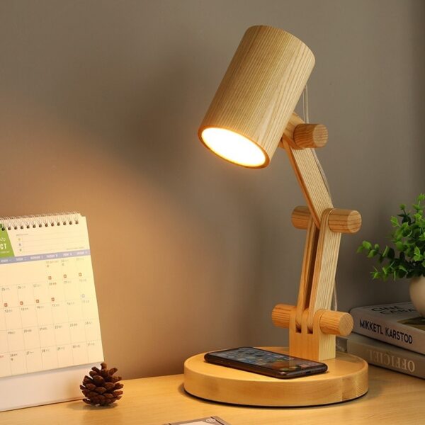 Đèn bàn gỗ siêu cấp dễ thương decor hiện đại BDV-05