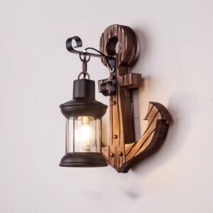 Đèn tường gỗ Rustic phong cách hiện đại WRT-39
