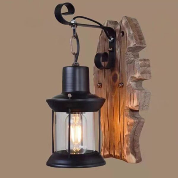 Đèn tường gỗ Rustic phong cách hiện đại WRT-48
