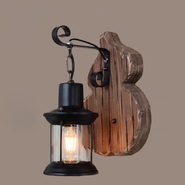 Đèn tường gỗ Rustic phong cách hiện đại WRT-50
