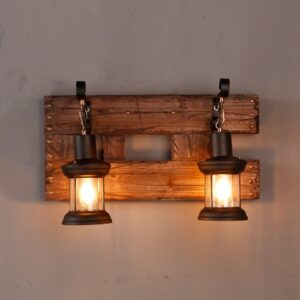 Đèn tường gỗ Rustic phong cách hiện đại WRT-35