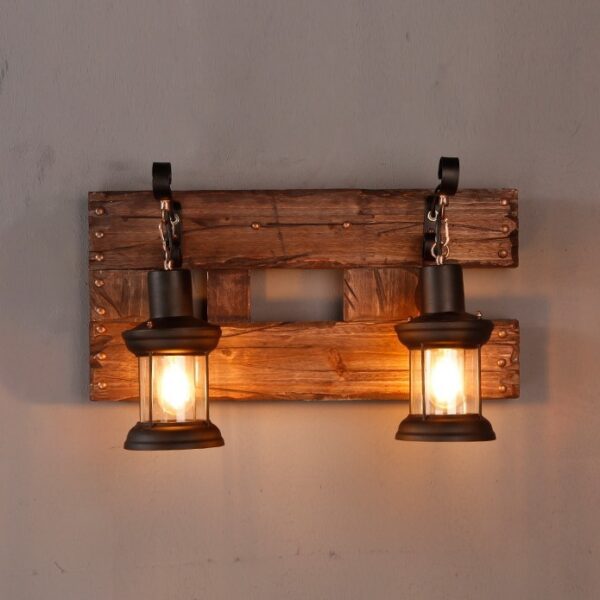 Đèn tường gỗ Rustic phong cách hiện đại WRT-35