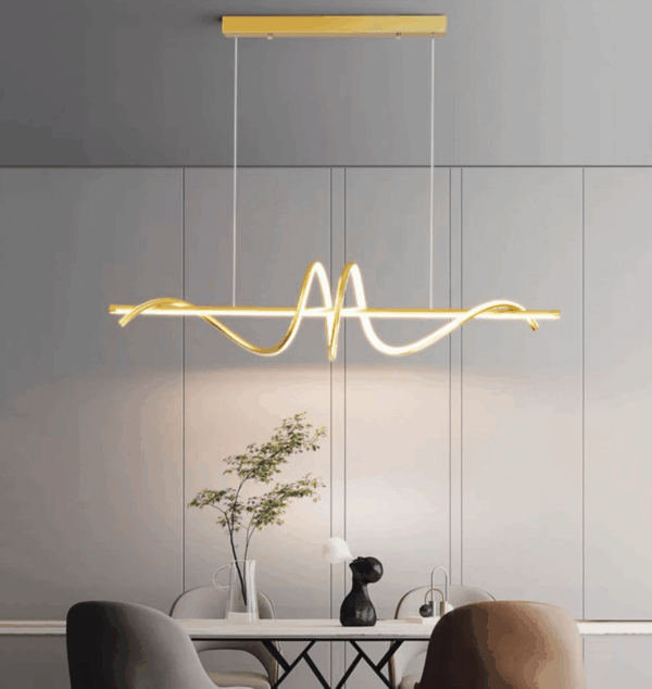 Đèn chùm thả ngang uốn lượn hiện đại TTK.136