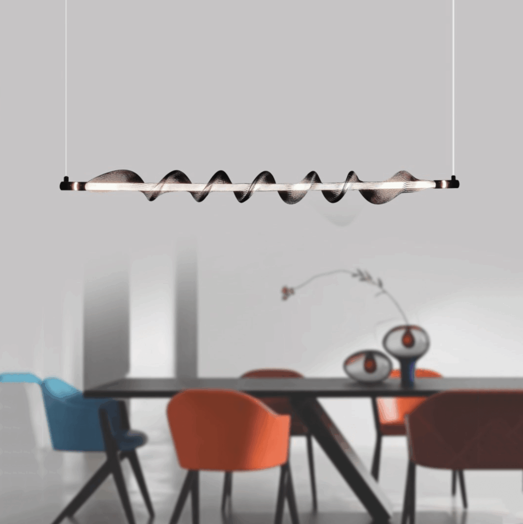 Đèn chùm thả ngang uốn lượn hiện đại TTK.96