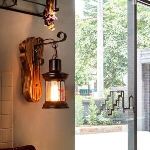 Đèn tường gỗ Rustic phong cách hiện đại WRT-36