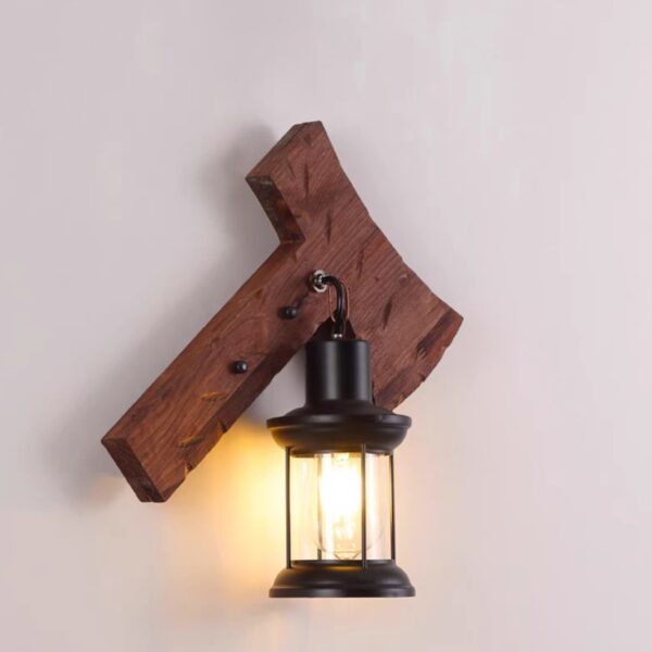 Đèn tường gỗ Rustic phong cách hiện đại WRT-38