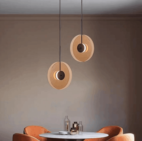Đèn thả trang trí Mica tròn hiện đại THD12