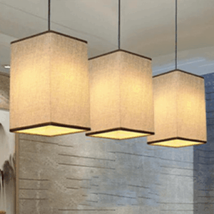 Đèn vải hộp chữ nhật đơn giản trang trí hành lang DV.056