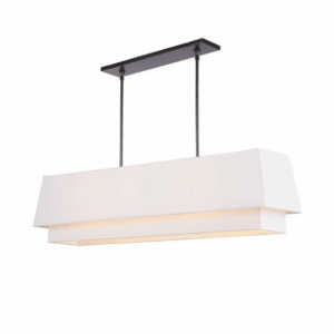 Đèn vải hình thang bên trong là hình hộp chữ nhật trang trí nhà hàng DV.080