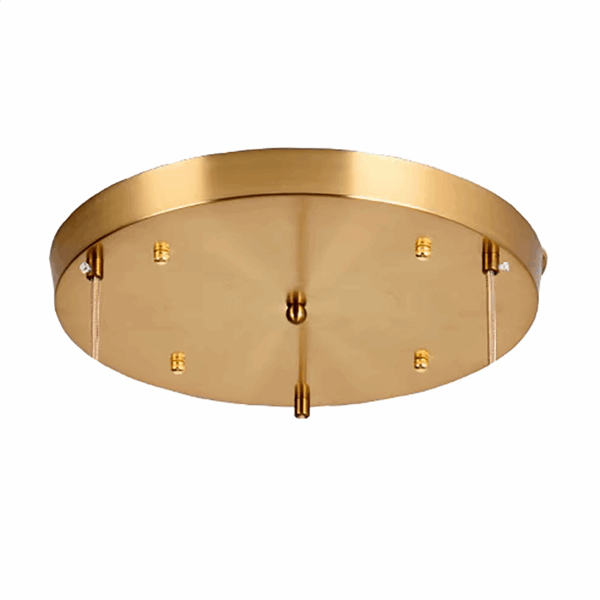 Mâm tròn inox vàng cho đèn chùm đèn thả