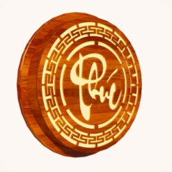 Đèn tường gỗ trang trí phòng thờ chữ Phúc WPT-13