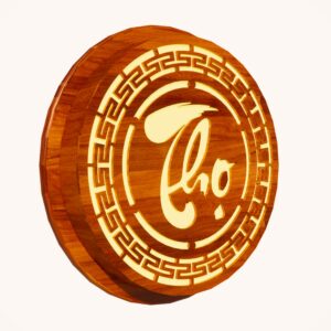 Đèn tường gỗ trang trí phòng thờ chữ Thọ WPT-15