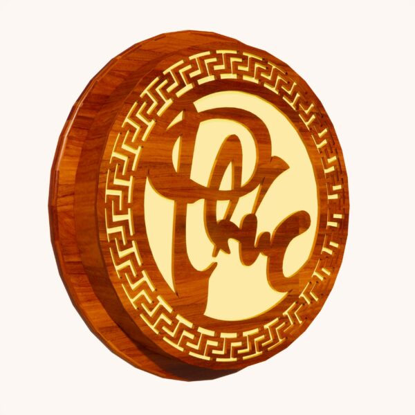 Đèn tường gỗ trang trí phòng thờ chữ Phúc WPT-10