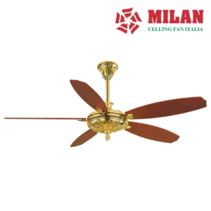 Quạt trần đèn 5 cánh mạ vàng 24K sang trọng MILAN FY961 (KHÔNG ĐÈN)