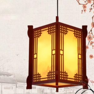 Đèn thả gỗ trang trí phòng thờ DGAD-35