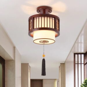 Đèn thả gỗ trang trí phòng thờ DGAD-18
