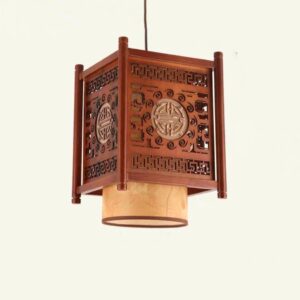 Đèn thả gỗ trang trí phòng thờ DGAD-70