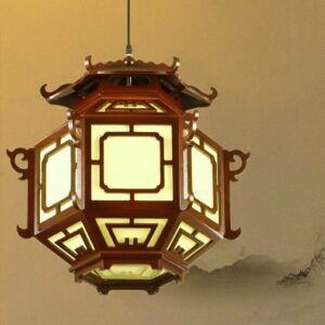 Đèn thả gỗ trang trí phòng thờ DGAD-75