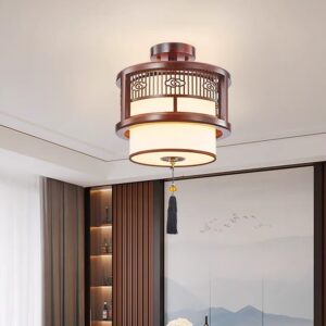 Đèn thả gỗ trang trí phòng thờ DGAD-20