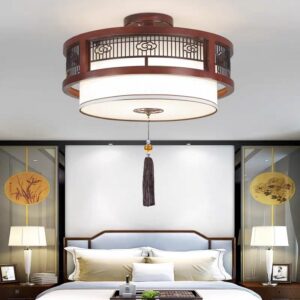 Đèn thả gỗ trang trí phòng thờ DGAD-21