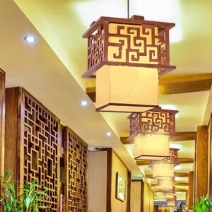 Đèn thả gỗ trang trí phòng thờ DGAD-79-1