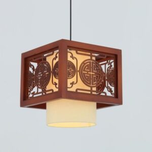 Đèn thả gỗ trang trí phòng thờ DGAD-80
