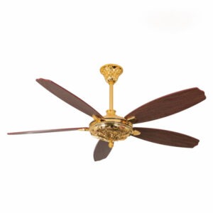 Quạt trần đèn 5 cánh mạ vàng 24K sang trọng QT-961M (KHÔNG ĐÈN)