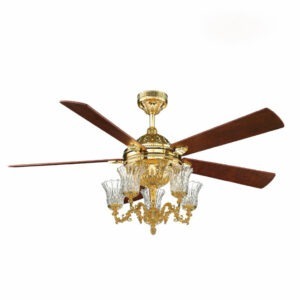 Quạt trần đèn 5 cánh QT-968M - Mạ Vàng 9999