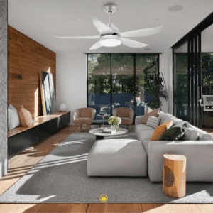 Quạt Trần 5 cánh màu trắng trang trí hiện đại LUXAIRE SUNNY 48''