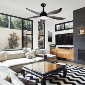 Quạt Trần 5 cánh màu đen mờ trang trí hiện đại LUXAIRE SUNNY 54''