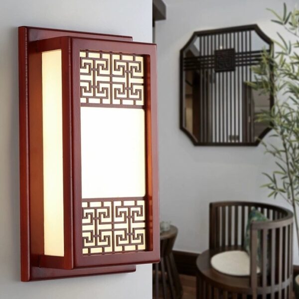 Đèn tường gỗ trang trí phòng thờ WAL-51