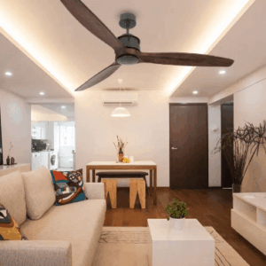 Quạt Trần 3 cánh màu đen mờ trang trí hiện đại LUXAIRE AKAMI 52''