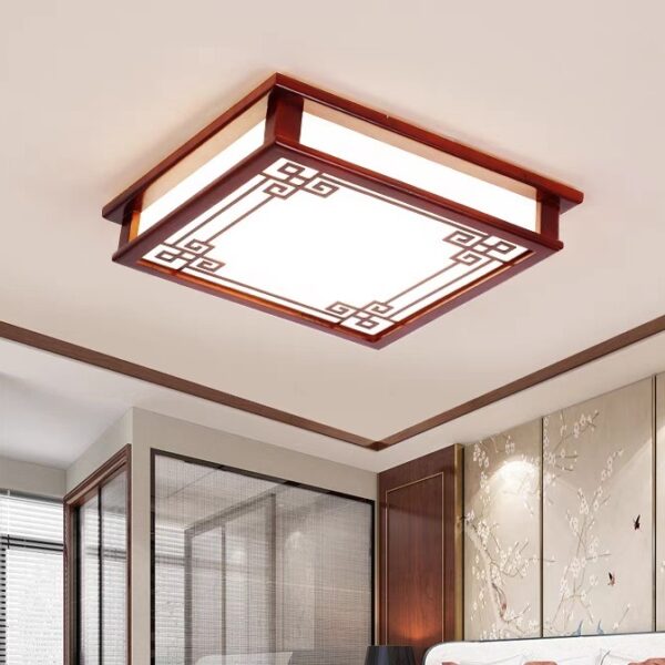 Đèn ốp trần gỗ vuông MAG-07V