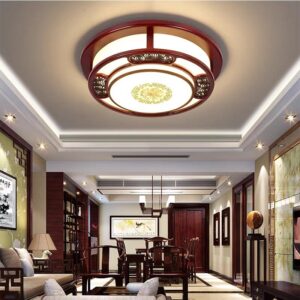 Đèn ốp trần gỗ trang trí phòng thờ MAG-17