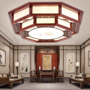 Đèn ốp trần gỗ trang trí phòng thờ MAG-24