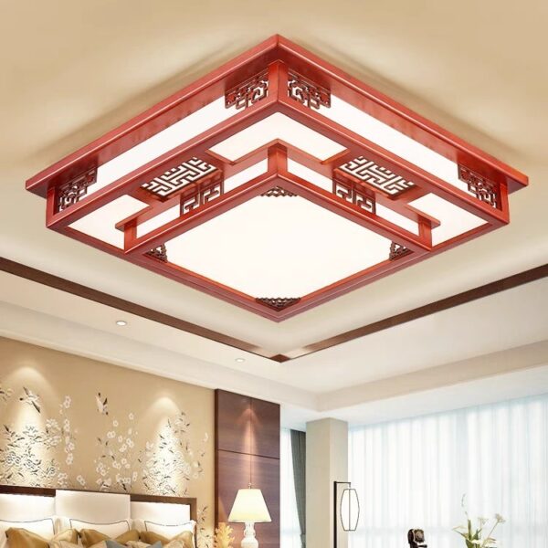 Đèn ốp trần gỗ trang trí phòng thờ MAG-29V