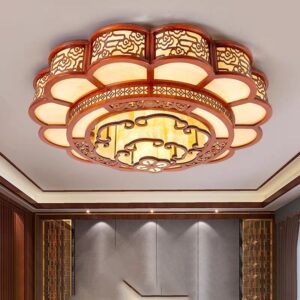 Đèn ốp trần gỗ trang trí phòng thờ MAV-02